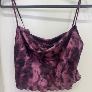 Urban Outfitters Pink and Purple Sleeveless Crop Camisole